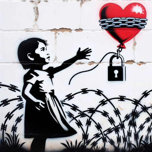 Locked Love: A Banksy-Inspired Reflection